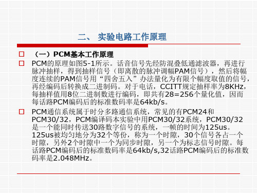 实验5  PCM脉冲编码调制