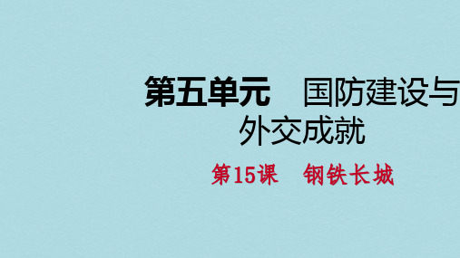 2018_2019学年八年级历史下册第五单元国防建设与外交成就第15课钢铁长城导学课件新人教版