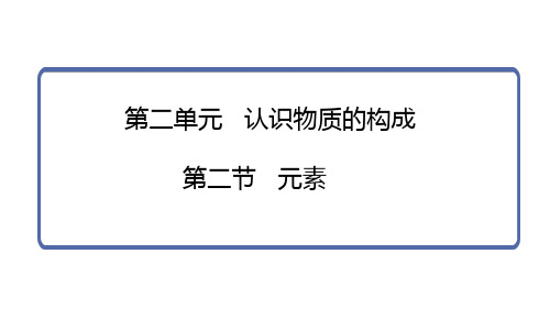 元素 课件-2024-2025学年九年级化学鲁教版上册