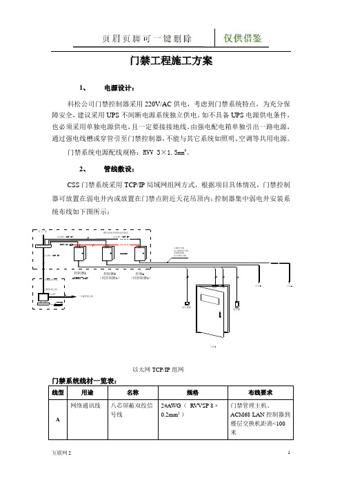 门禁系统调试指导书(互联网+)