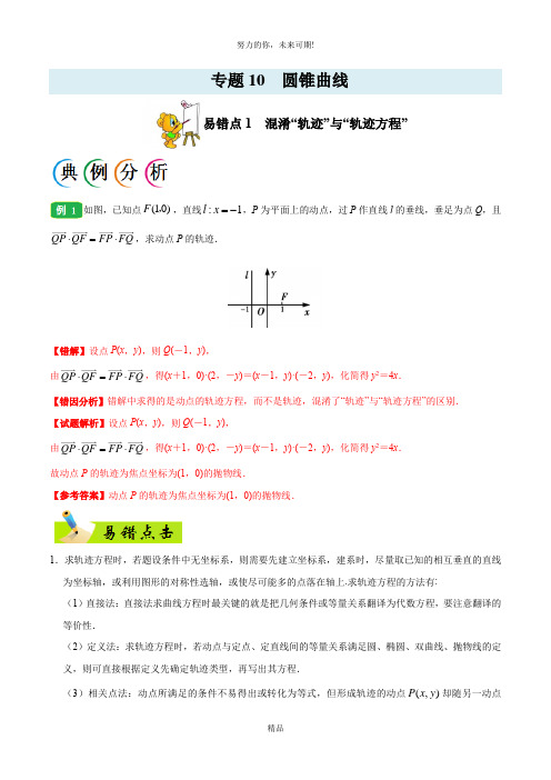 2021年高考数学专题10 圆锥曲线 (解析版)