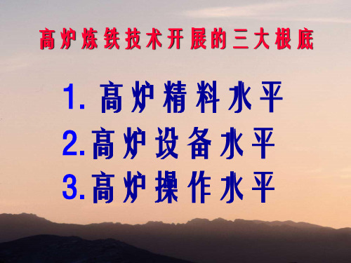 关于高炉含铁原料优化的若干技术问题幻灯片PPT