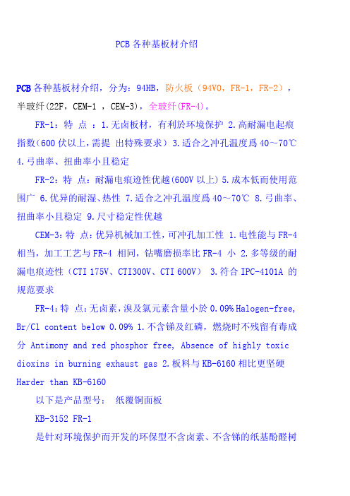 PCB各种基板材介绍