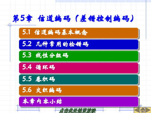 信道编码(差错控制编码)