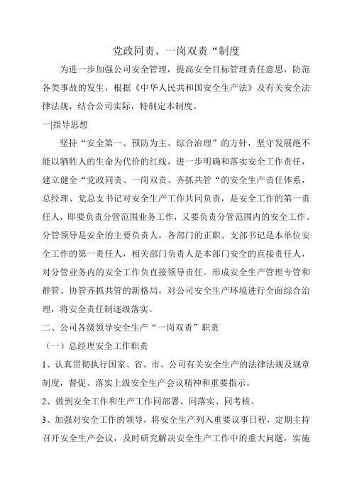 党政同责