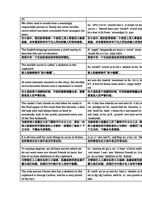 图说英语新概念英语第三册课文音标版讲义lesson24