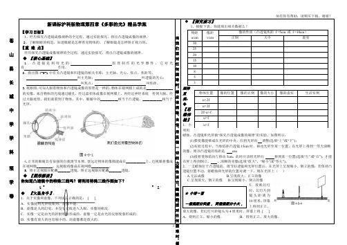 物理第四章多彩的光精品学案