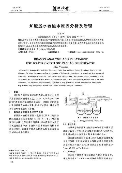 炉渣脱水器溢水原因分析及治理