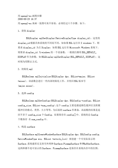 opengl-es画图步骤