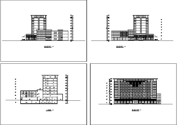 某豪华酒店建筑方案设计CAD图纸