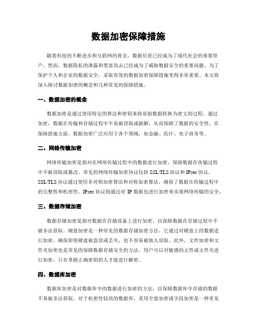 数据加密保障措施