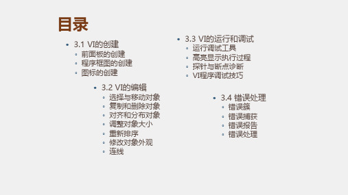 《LabVIEW 程序设计教程》课件第三章 程序编辑与调试