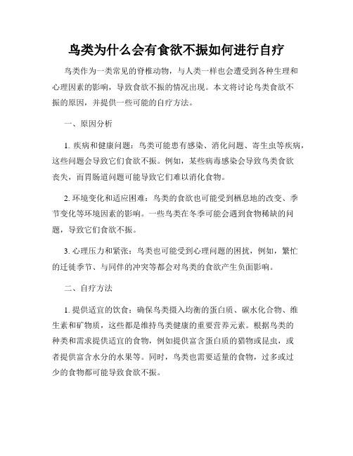 鸟类为什么会有食欲不振如何进行自疗