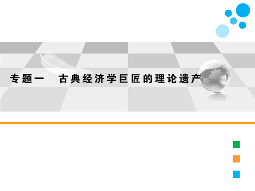 高中思想政治选修2专题一古典经济学巨匠的理论遗产第四课时 李嘉图的政策主张教学课件