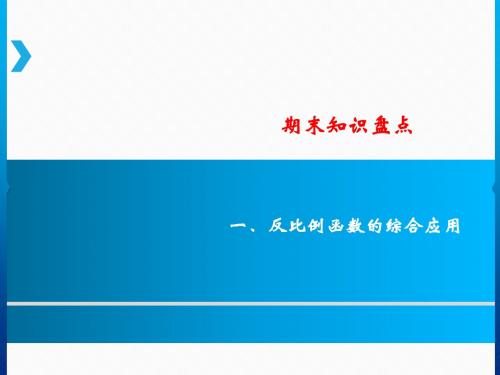 最新2019-湘教版九年级上数学课件 期末知识盘点 一、反比例函数的综合应用-PPT课件