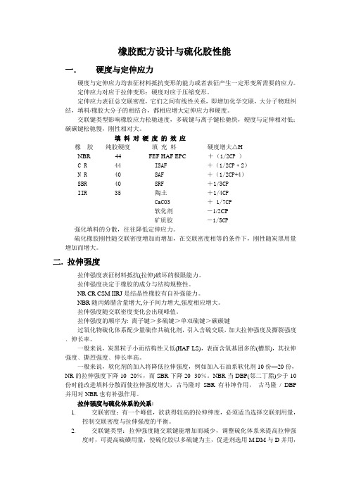 橡胶配方设计与硫化胶性能