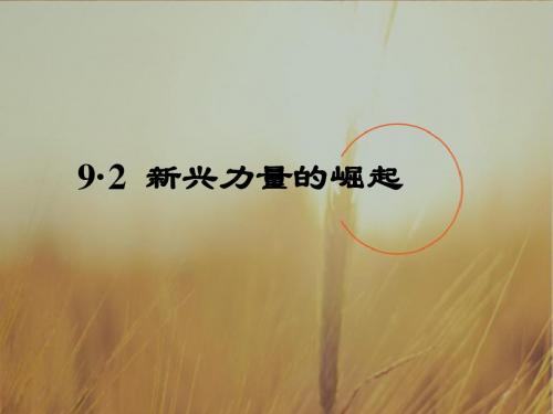 人民版高中历史必修1专题9第2课 新兴力量的崛起课件2 共16张 含解析 精品
