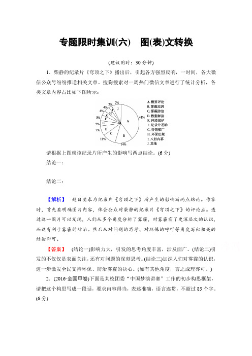 2018年高考语文浙江专版二轮复习与策略文档版 专题限