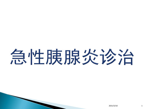 2013中国胰腺炎诊治指南