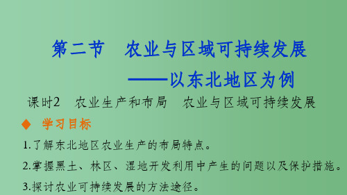 高中地理 第四单元 第二节 课时2 农业生产和布局 农业与区域可持续发展课件 鲁教版必修3