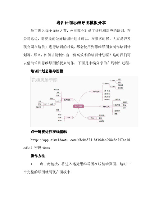 培训计划思维导图模板分享