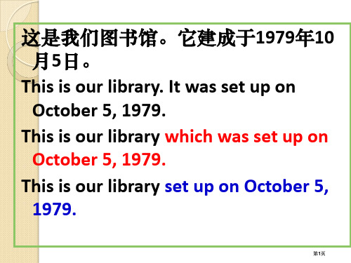 英语作文素材图书馆公开课一等奖优质课大赛微课获奖课件