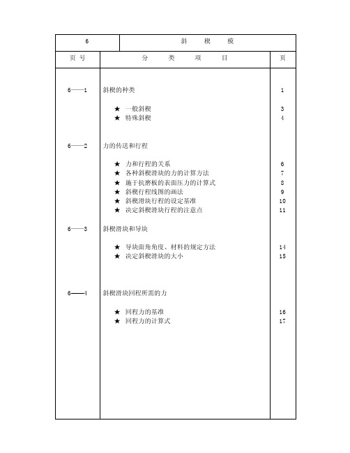 斜楔模