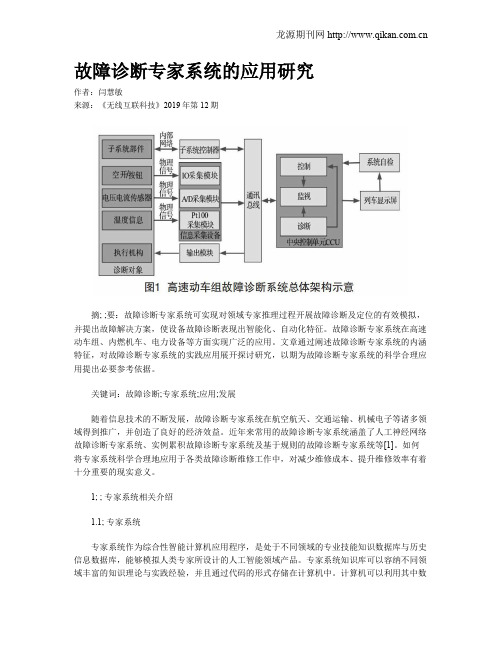 故障诊断专家系统的应用研究