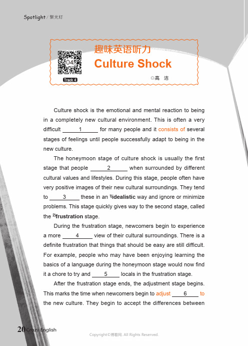 趣味英语听力：Culture_Shock