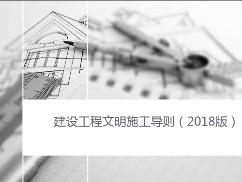 《建设工程文明施工导则》(2018版)