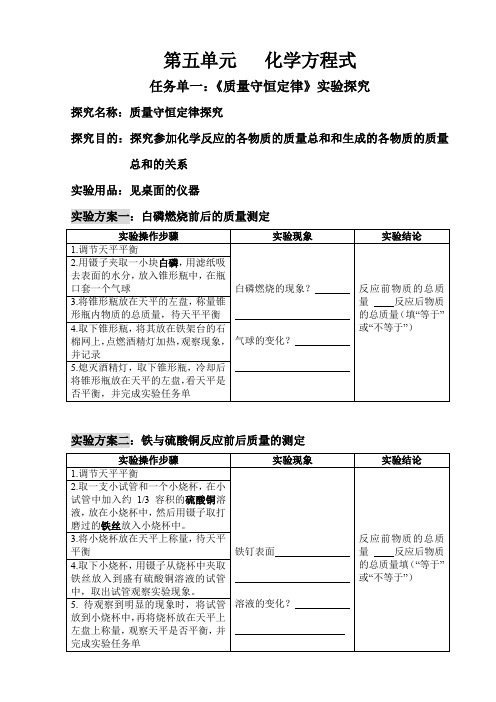 第一节质量守恒定律