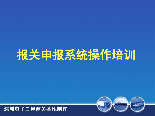 报关申报系统操作培训ppt课件