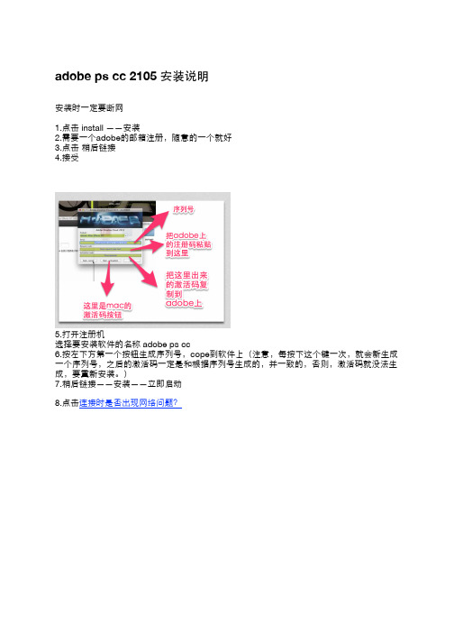 mac ps cc2015安装说明及软件