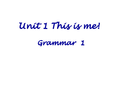 七年级英语上学期7a-unit1-grammar牛津英语