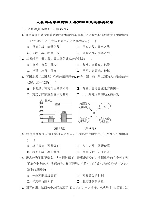 人教版七年级历史上册第四单元达标测试卷含答案