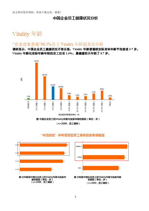 中国企业员工健康状况分析及医疗福利报告