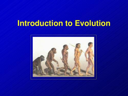 Developing a Theory of Evolution 进化