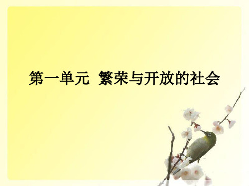 七年级下册第一单元历史复习提纲