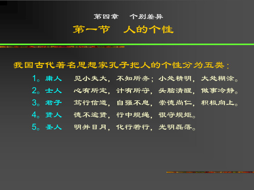 管理心理学个别差异