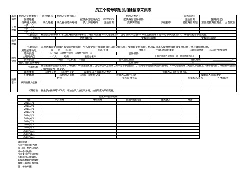 个税专项扣除信息采模板