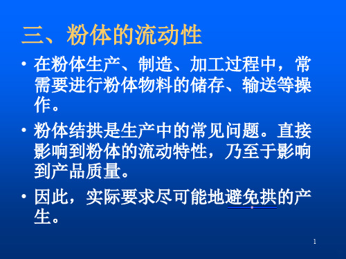 粉体的流动性PPT课件