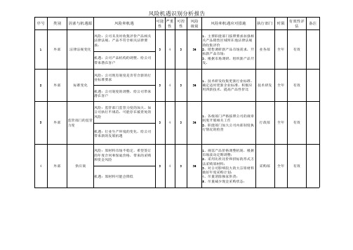 风险机遇识别分析报告