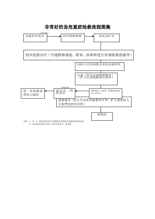 非常好的急危重症抢救流程图集