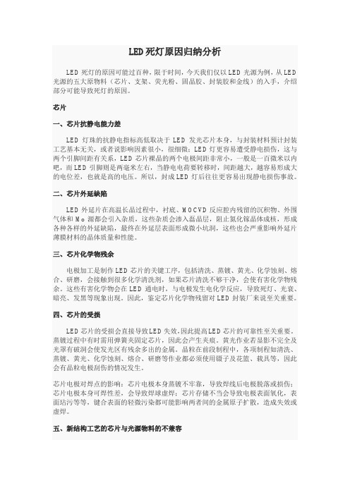 LED死灯原因归纳分析