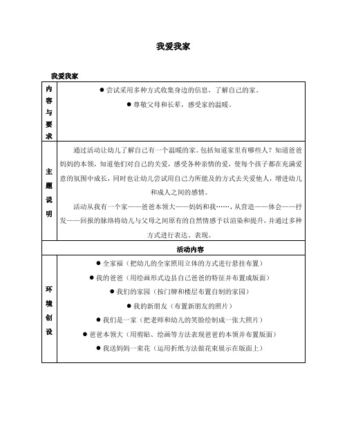 第1课_第2节 我爱我家教案