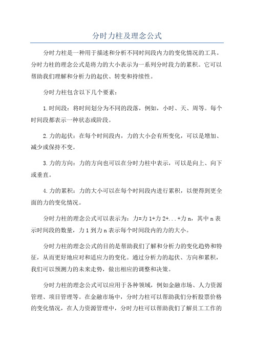 分时力柱及理念公式