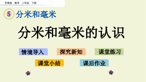 苏教版数学二年级下5.1 分米和毫米的认识PPT课件