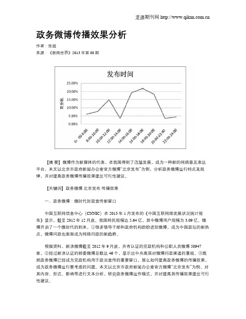 政务微博传播效果分析