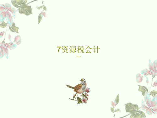 7资源税会计20页PPT