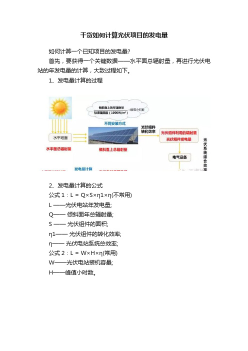 干货如何计算光伏项目的发电量